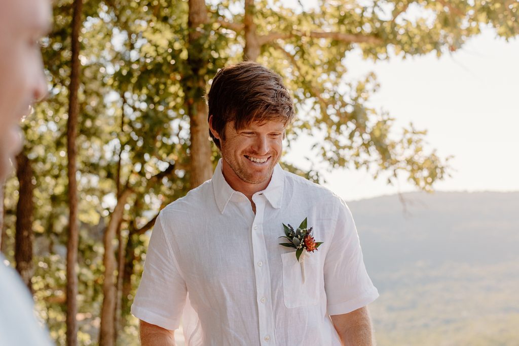 Portrait of Groom in forest after Ceremony