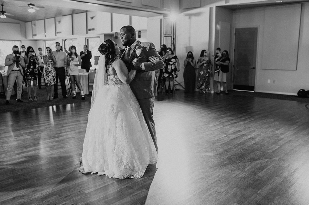 Bride and Groom dancing for first dance