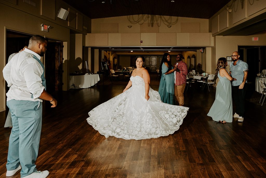 Bride dancing at the Reception